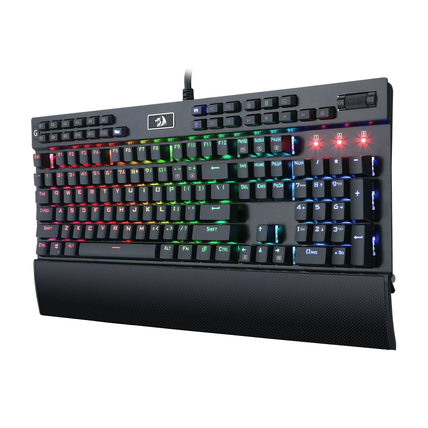 Redragon K550 Mechanisch RGB 131 Key Gaming-Tastatur für RTS FPS MMO (vergoldeten USB-Anschluss, intern lasergravierte RGB-LED)